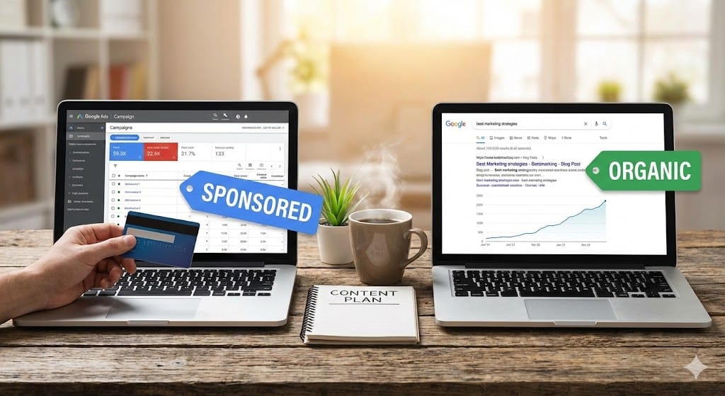 Google Ads vs Organic SEO: Calculate Your Real ROI [Free Tool]